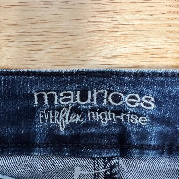Maurices Womens Ever Flex Skinny Jeans Button Fly Raw Cuff Size 0 Short - Picture 8 of 9